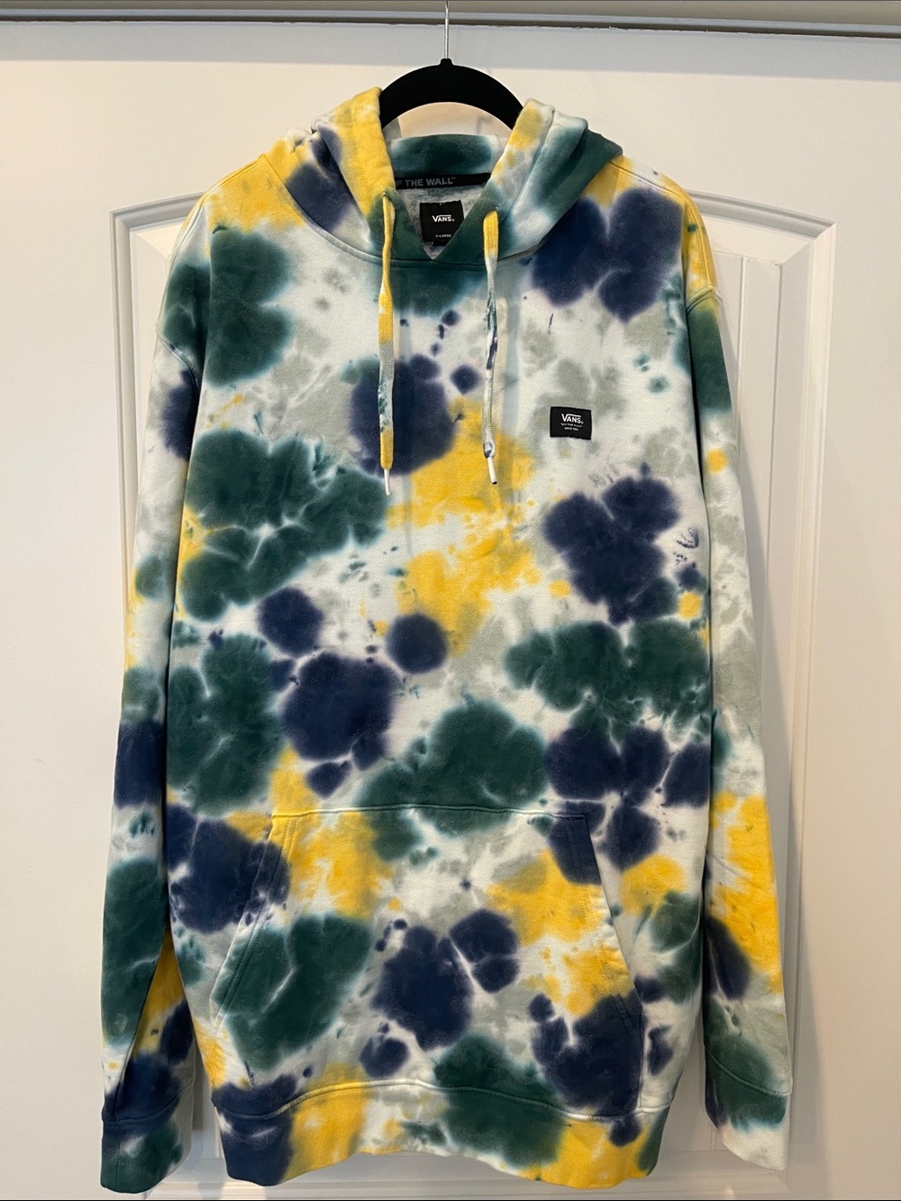 Vans Men’s Tie-Dye Crewneck Hoodie - Yellow, Green, Navy